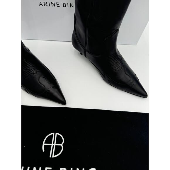 Anine Bing Tall Rae Leather Boots size 37 - Picture 3 of 11